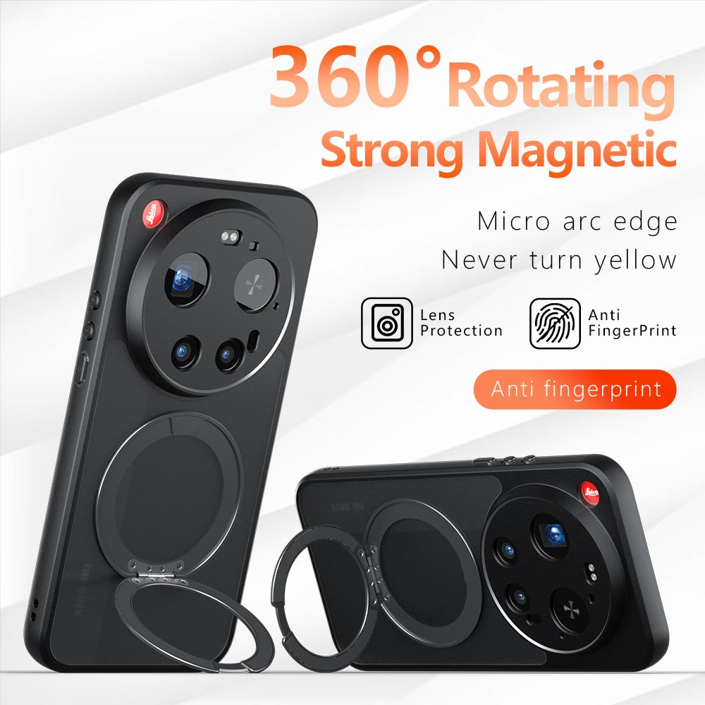 Xiaomi 17 Ultra 5G – Magnetische Handyhülle aus Metall, Kunststoff und TPU, mit Ständer, stoßfest, mit Soft-Touch-Oberfläche
