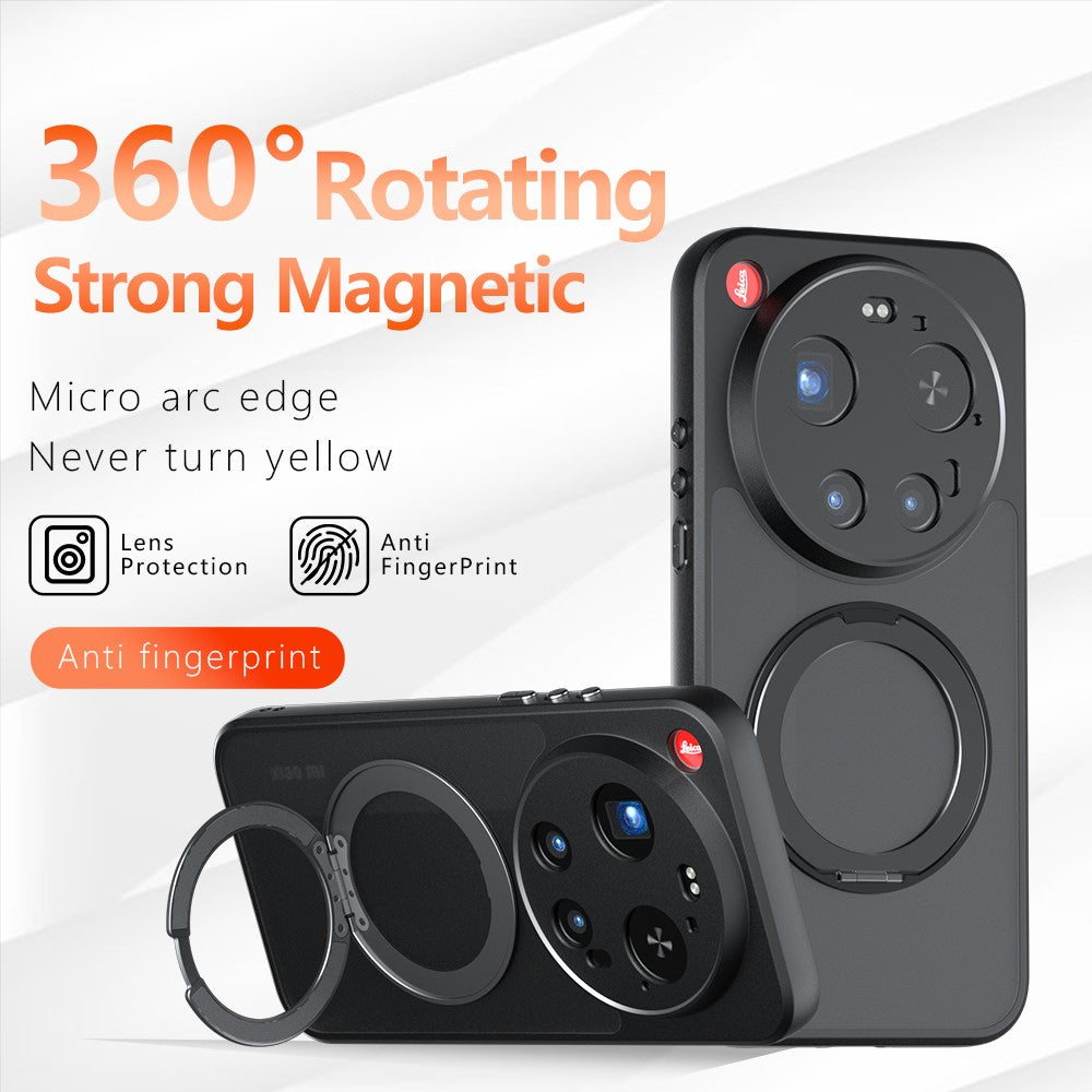 Xiaomi 17 Ultra 5G – Magnetische Handyhülle aus Metall, Kunststoff und TPU, mit Ständer, stoßfest, mit Soft-Touch-Oberfläche