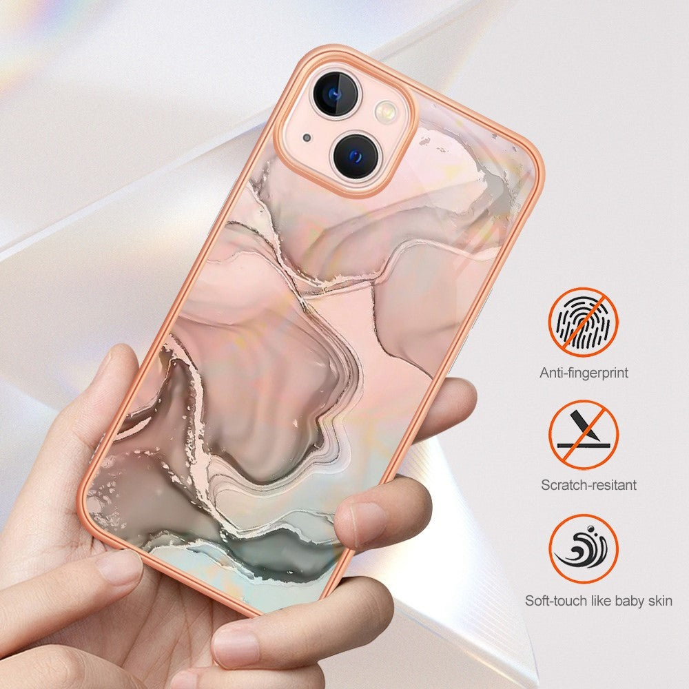 iPhone 13 mini Schutzhülle – Mit Marmormuster 2,0 mm Galvanik-Rückseite