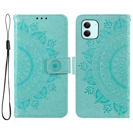 For Xiaomi Poco X8 Pro 5G  /  Redmi Turbo 5 5G Stand Case Imprinted Totem PU Leather Wallet Phone Cover with Wrist Strap