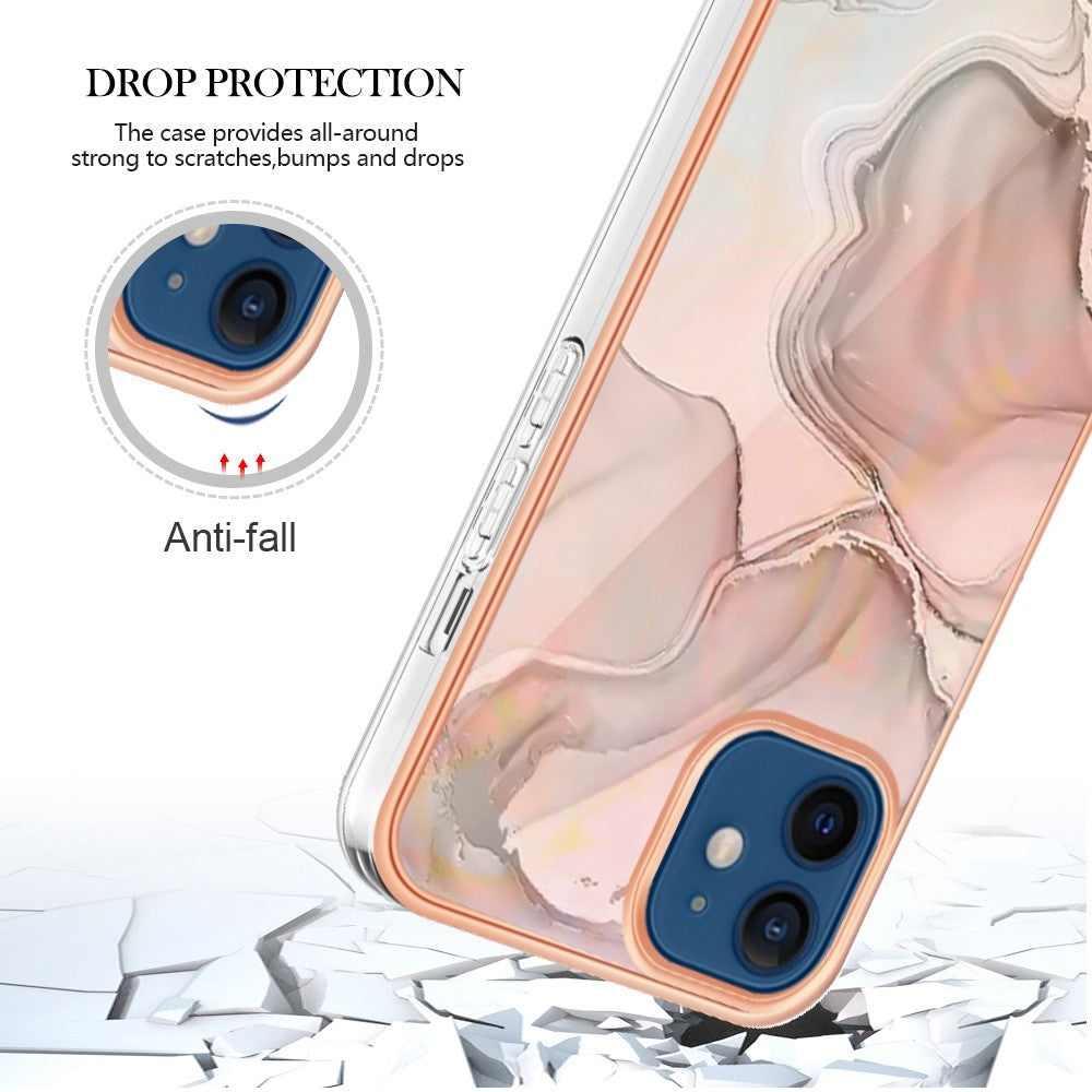 iPhone 12 / 12 Pro Schutzhülle – Mit Marmormuster 2,0 mm Galvanik-Rückseite