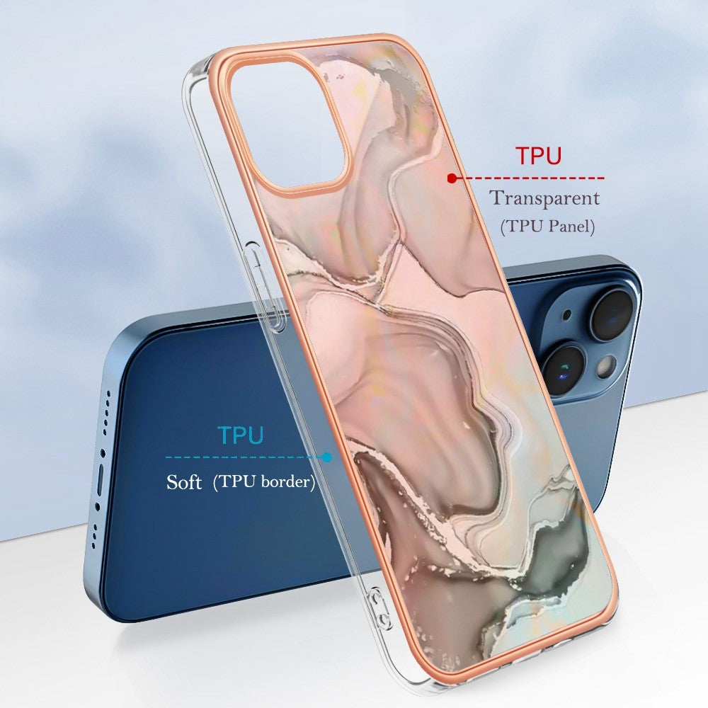 iPhone 12 / 12 Pro Schutzhülle – Mit Marmormuster 2,0 mm Galvanik-Rückseite