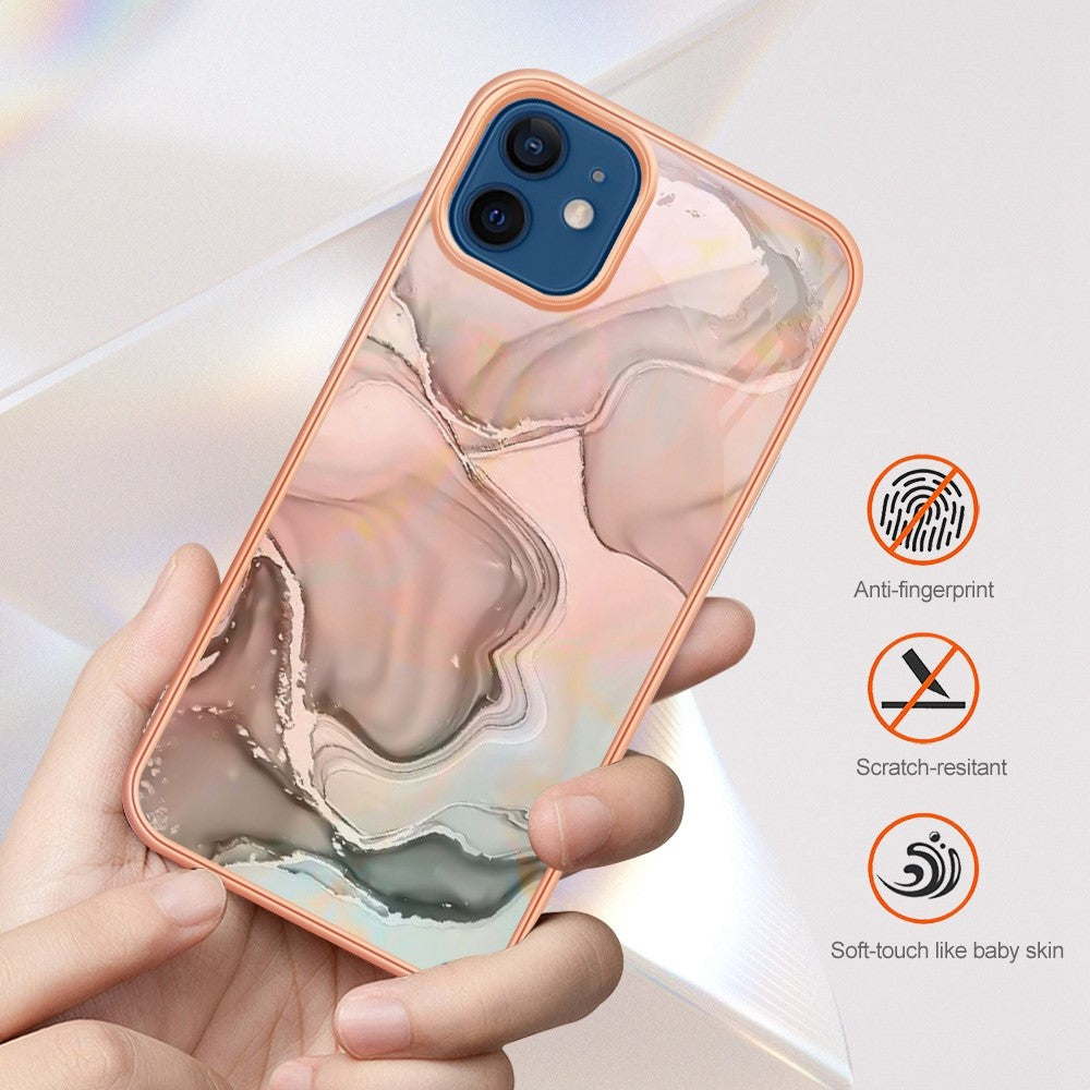 iPhone 12 / 12 Pro Schutzhülle – Mit Marmormuster 2,0 mm Galvanik-Rückseite