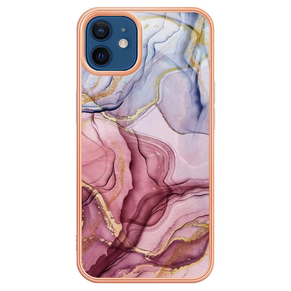 iPhone 12 / 12 Pro Schutzhülle – Mit Marmormuster 2,0 mm Galvanik-Rückseite