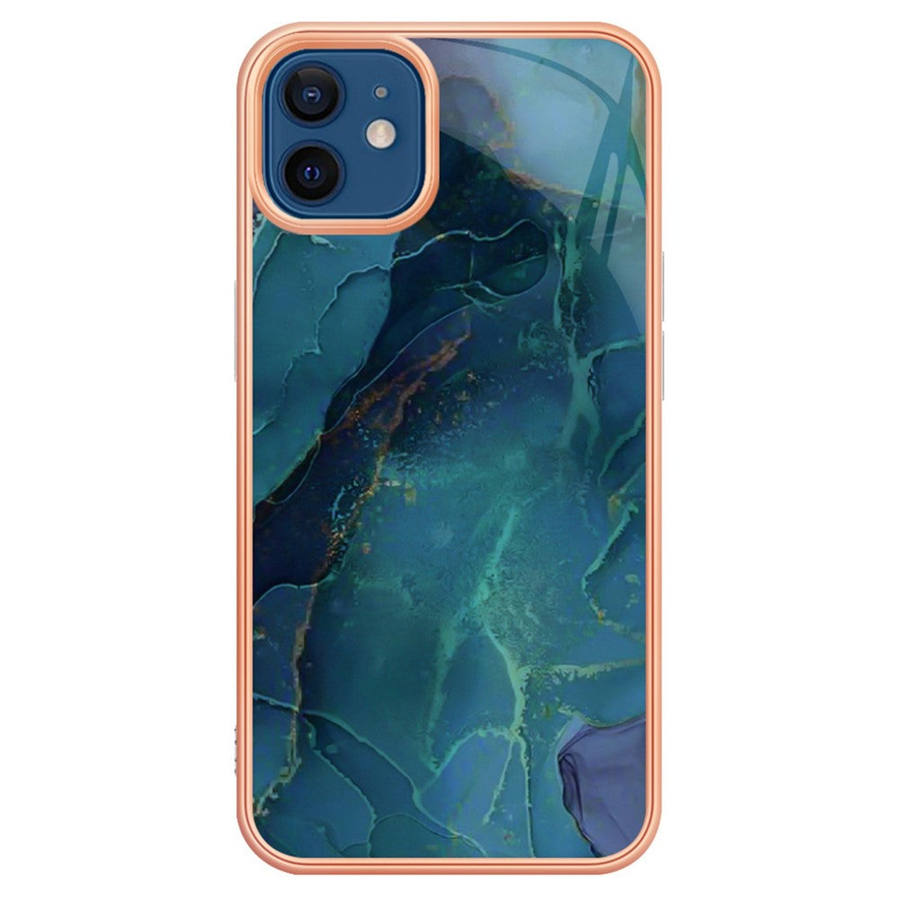 iPhone 12 / 12 Pro Schutzhülle – Mit Marmormuster 2,0 mm Galvanik-Rückseite