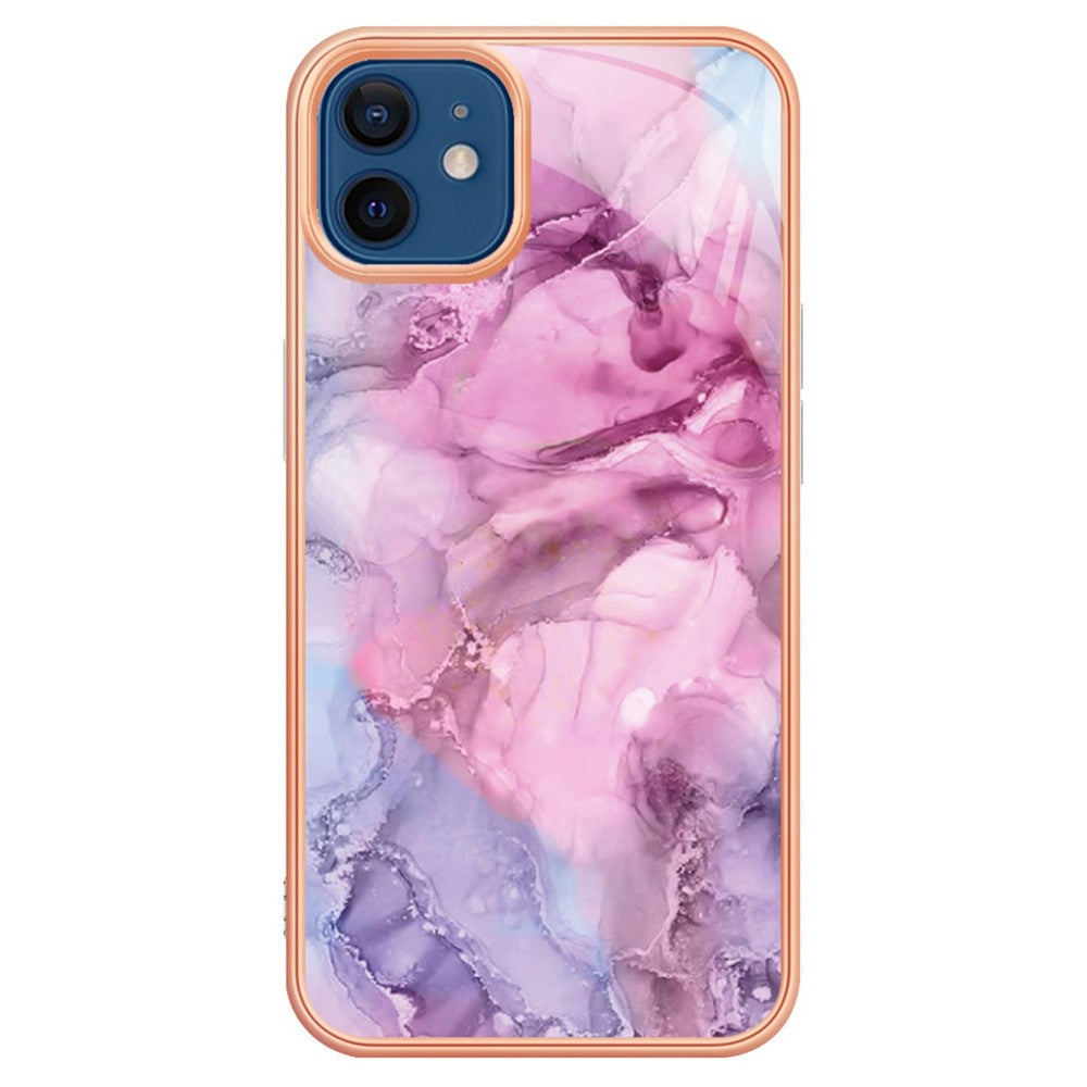 iPhone 12 / 12 Pro Schutzhülle – Mit Marmormuster 2,0 mm Galvanik-Rückseite