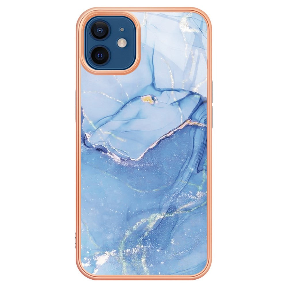 iPhone 12 / 12 Pro Schutzhülle – Mit Marmormuster 2,0 mm Galvanik-Rückseite