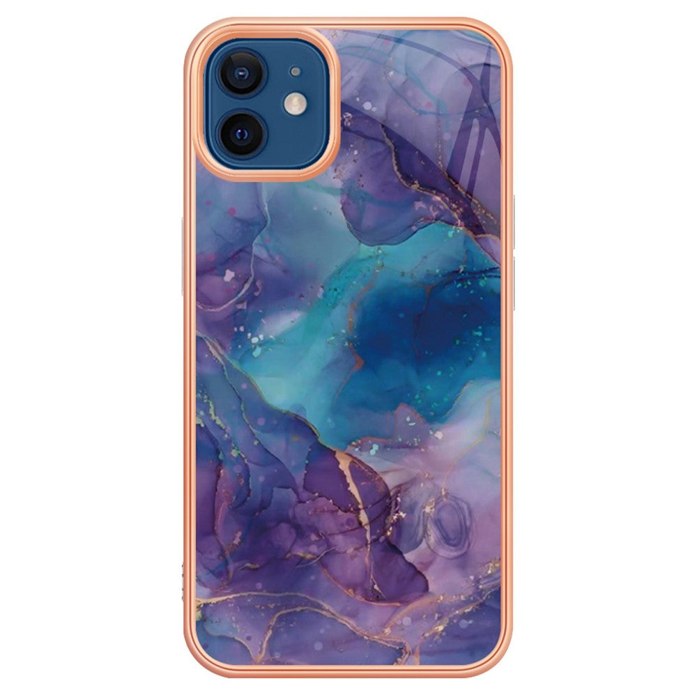iPhone 12 / 12 Pro Schutzhülle – Mit Marmormuster 2,0 mm Galvanik-Rückseite