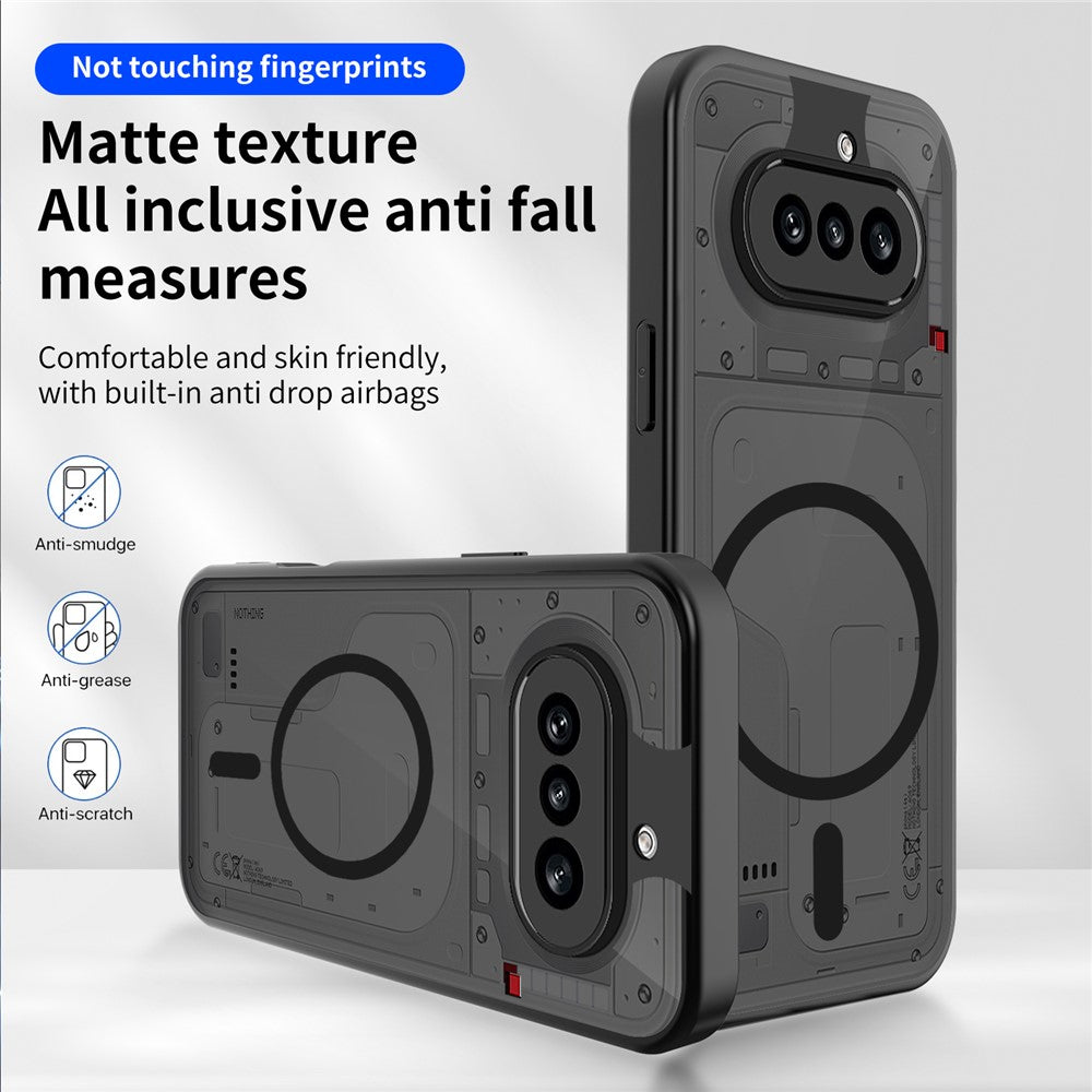 For Nothing Phone (4a) Magnetic Case Skin Touch Matte PC + TPU Anti-Drop Phone Cover