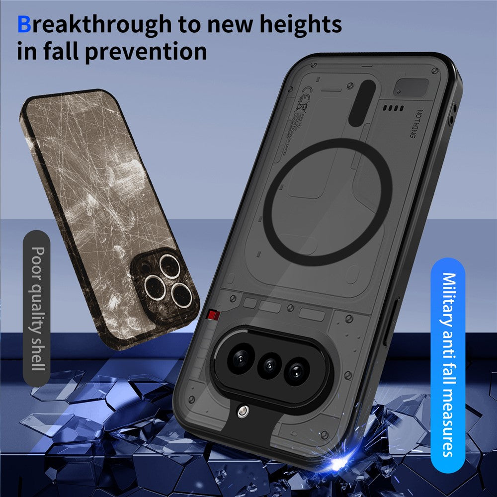 For Nothing Phone (4a) Magnetic Case Skin Touch Matte PC + TPU Anti-Drop Phone Cover