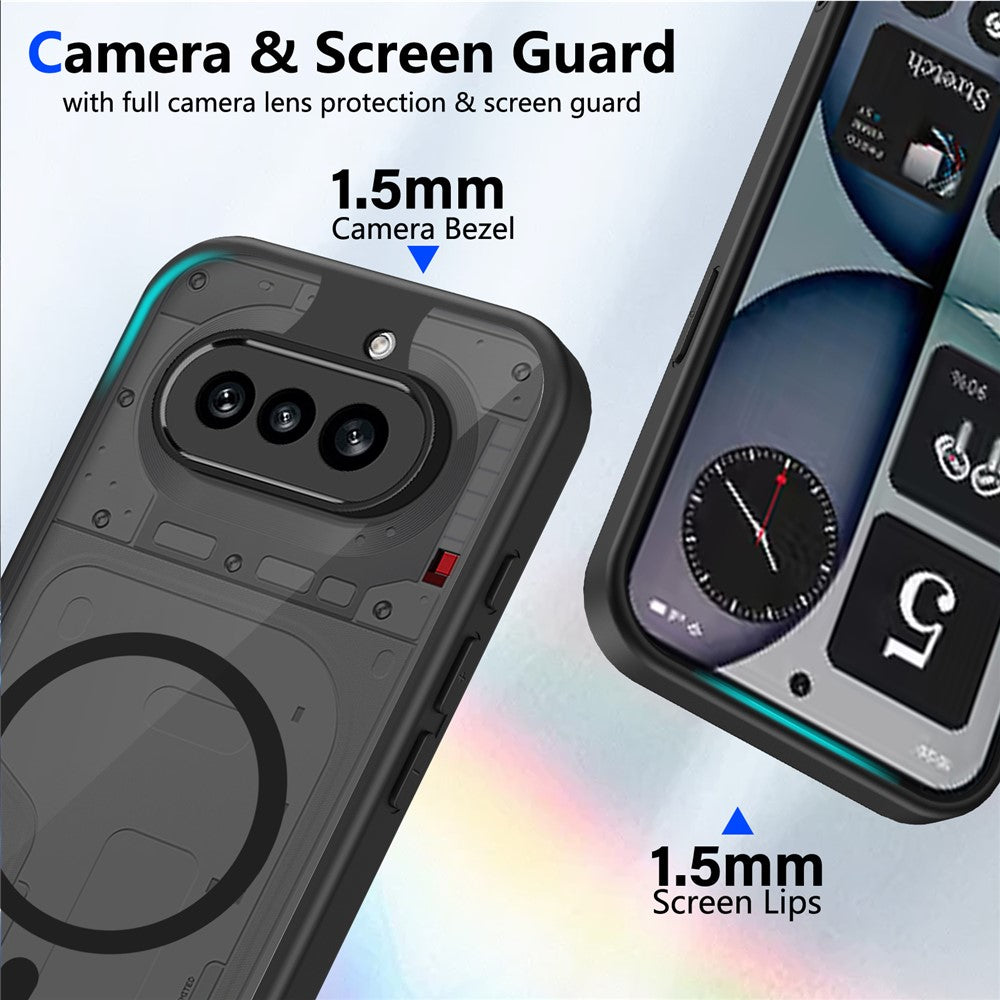 For Nothing Phone (4a) Magnetic Case Skin Touch Matte PC + TPU Anti-Drop Phone Cover