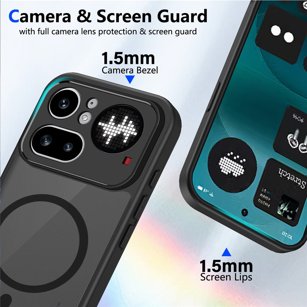 For Nothing Phone (4a) Pro Magnetic Case Skin Touch Matte PC + TPU Anti-Drop Phone Cover