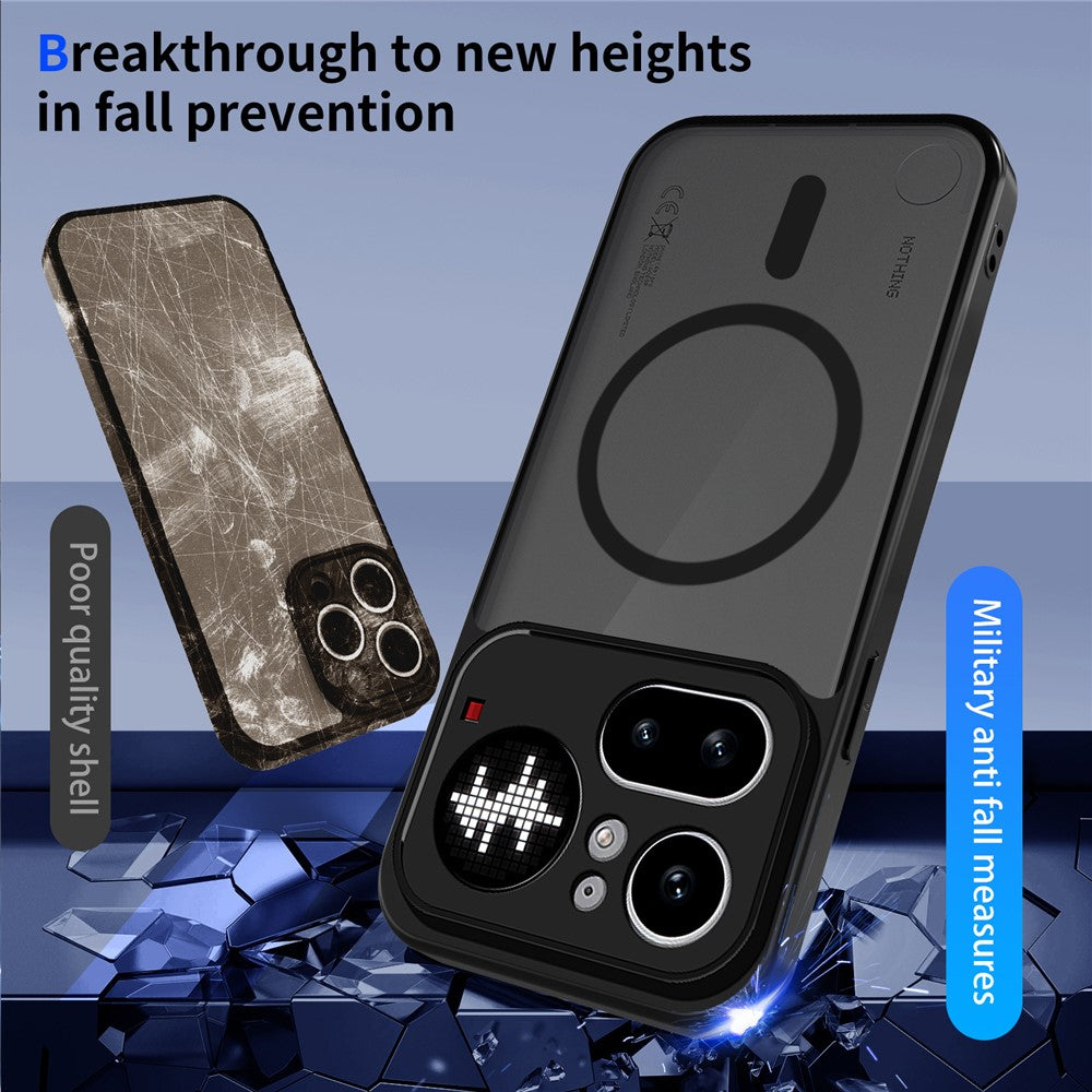 For Nothing Phone (4a) Pro Magnetic Case Skin Touch Matte PC + TPU Anti-Drop Phone Cover