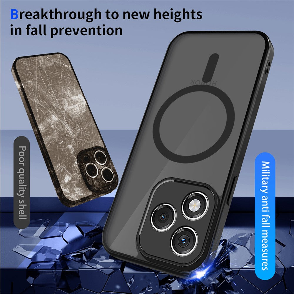 For Honor 600 Lite 5G Magnetic Case Skin Touch Matte PC + TPU Anti-Drop Phone Cover