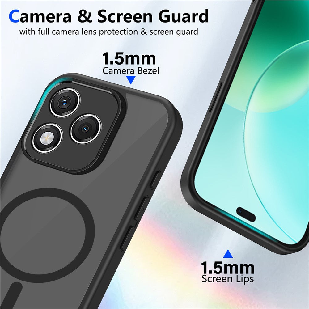 For Honor 600 Lite 5G Magnetic Case Skin Touch Matte PC + TPU Anti-Drop Phone Cover