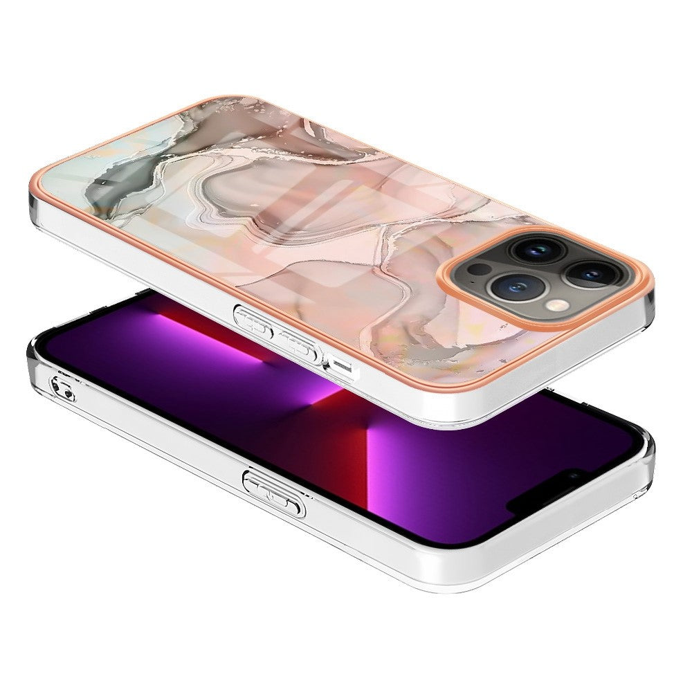 iPhone 13 Pro Schutzhülle – Mit Marmormuster 2,0 mm Galvanik-Rückseite