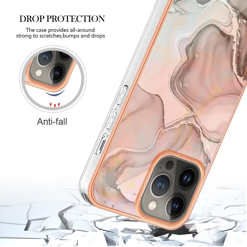 iPhone 13 Pro Schutzhülle – Mit Marmormuster 2,0 mm Galvanik-Rückseite