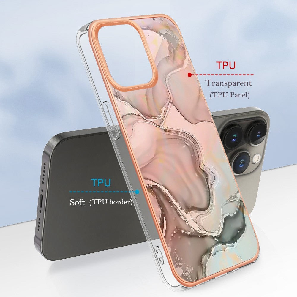 iPhone 13 Pro Schutzhülle – Mit Marmormuster 2,0 mm Galvanik-Rückseite