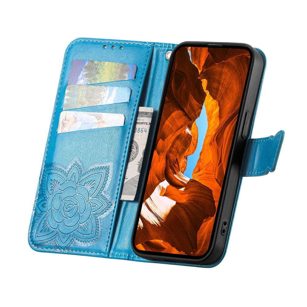 For Honor 600 Lite 5G Case with Strap Butterfly Pattern PU Leather Wallet Phone Cover