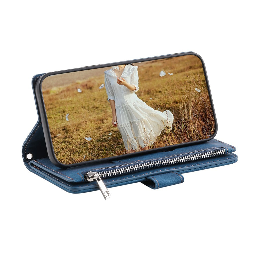 For Nothing Phone (4a) Wallet Case Rhombus Stitching Line PU Leather Phone Cover with Wrist Strap