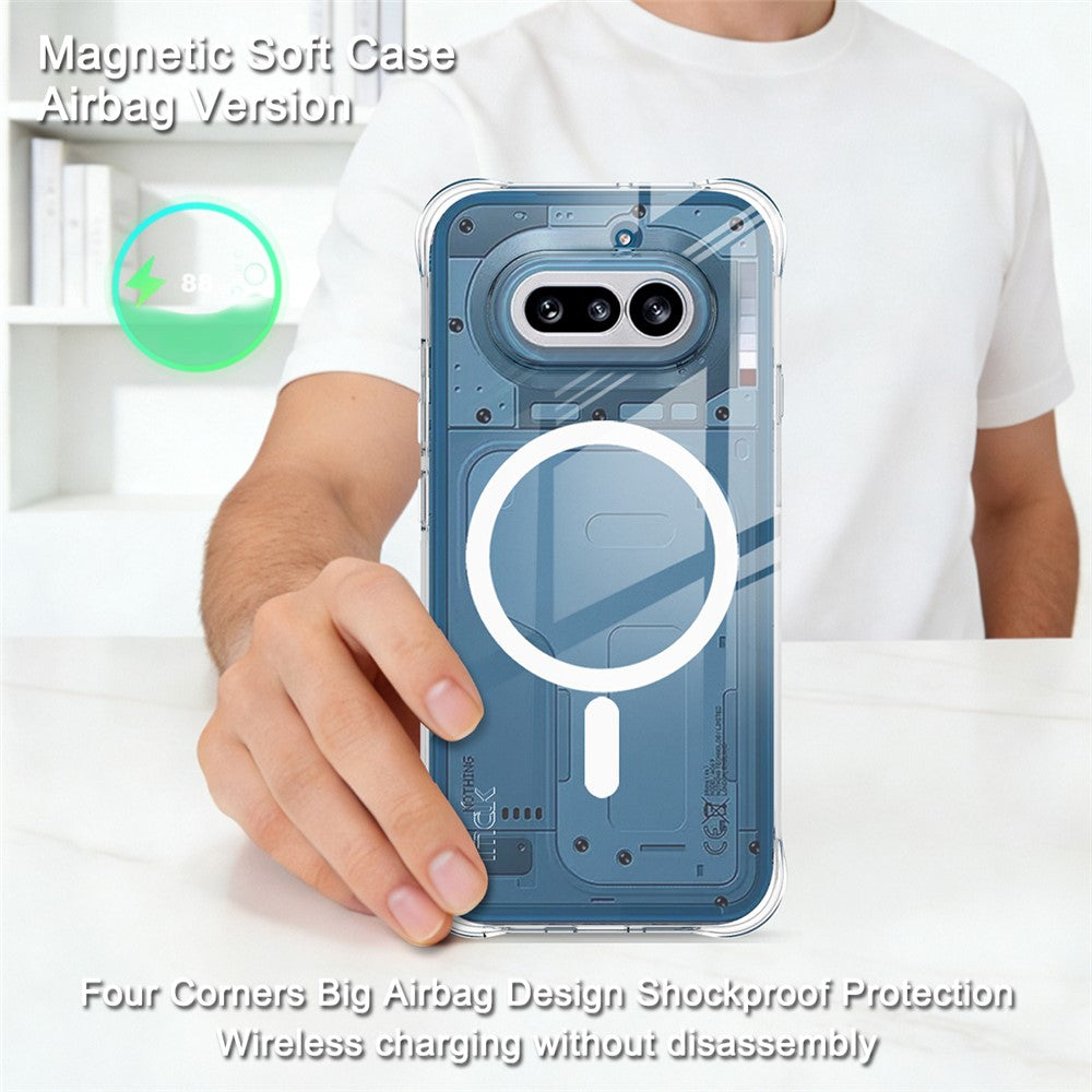 IMAK for Nothing Phone (4a) Magnetic Case Airbag Shockproof Protection TPU Phone Cover