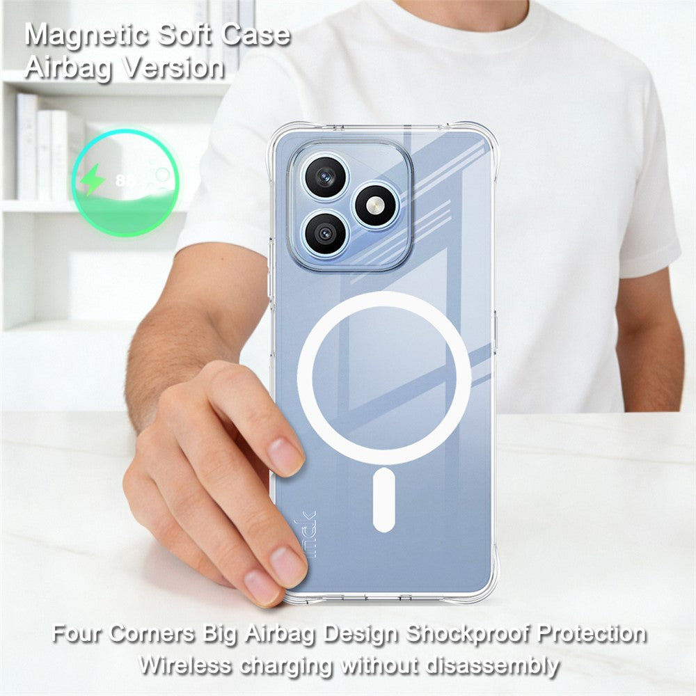 IMAK for Honor X8d 4G Magnetic Case Airbag Shockproof Protection TPU Phone Cover