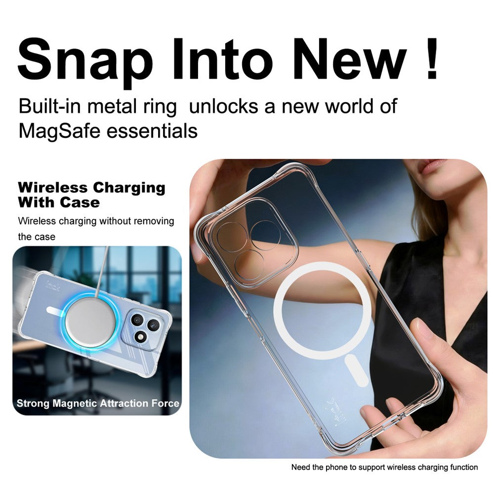 IMAK for Honor X8d 4G Magnetic Case Airbag Shockproof Protection TPU Phone Cover