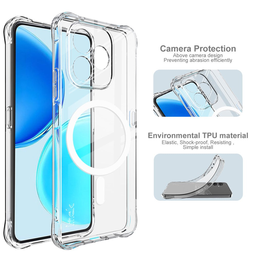 IMAK for Honor X8d 4G Magnetic Case Airbag Shockproof Protection TPU Phone Cover