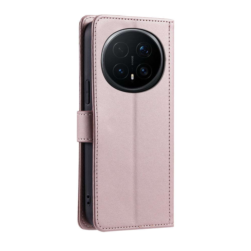 For Honor Magic8 5G PU Leather Case Wallet Rhombus Grid Phone Cover with Shoulder Strap  /  Wrist Strap