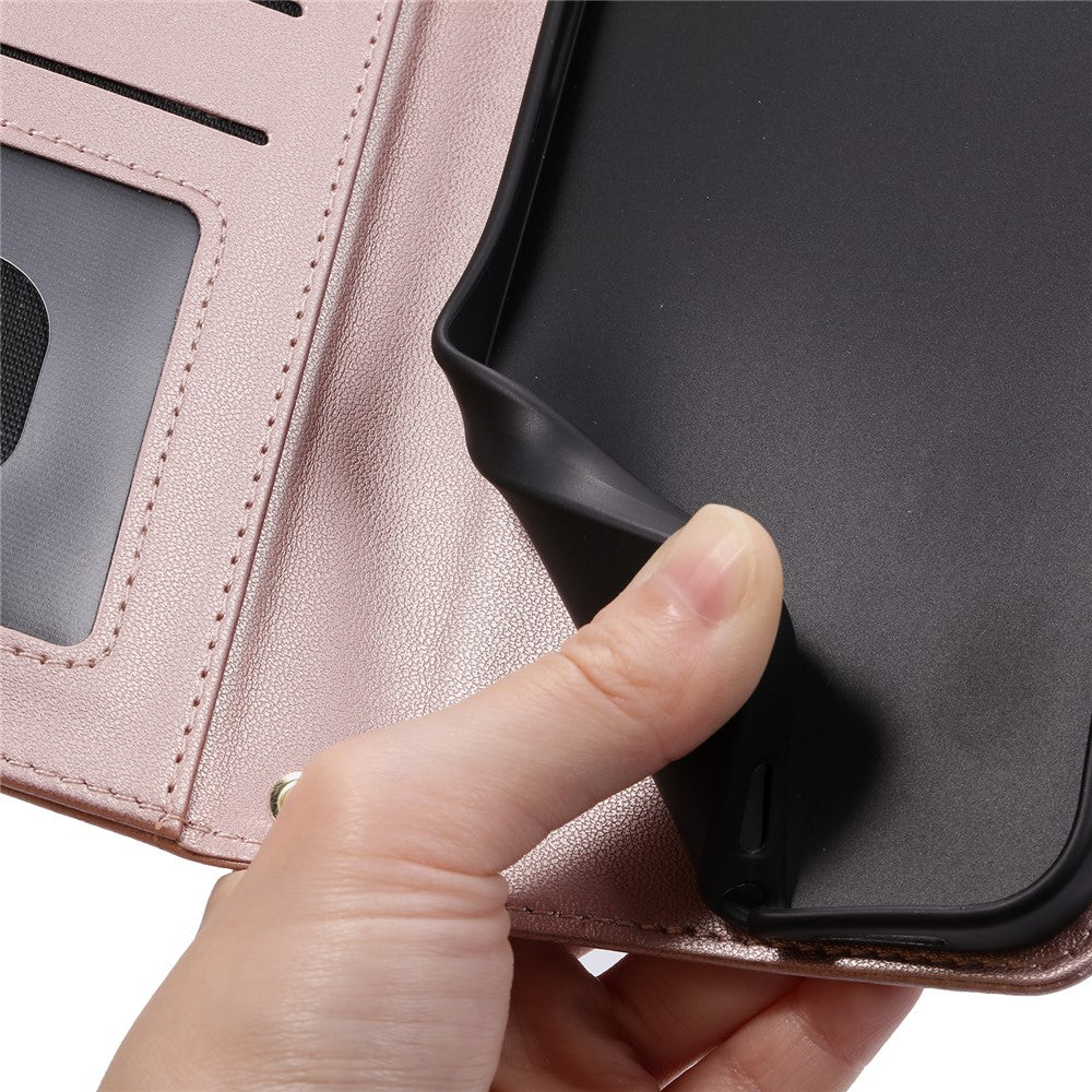 For Honor Magic8 5G PU Leather Case Wallet Rhombus Grid Phone Cover with Shoulder Strap  /  Wrist Strap