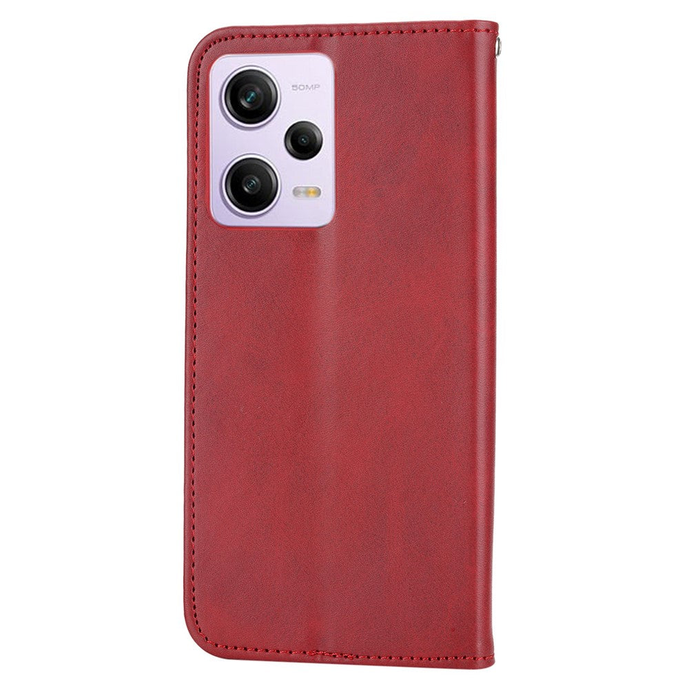 For Xiaomi Redmi Note 12 Pro 5G  / Note 12 Pro Speed 5G / Poco X5 Pro 5G Imprinted Rhombus Pattern Stand Calf Texture Cover PU Leather Wallet Magnetic Closure Case