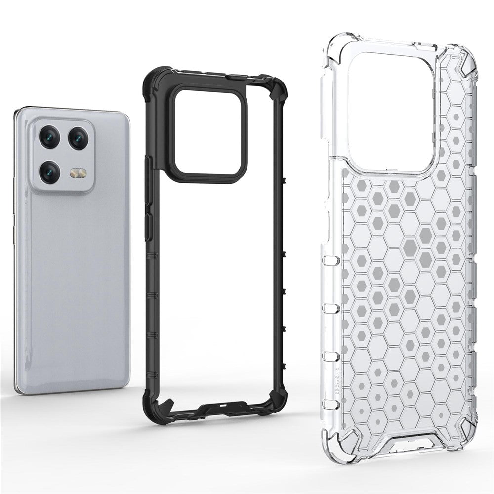 For Xiaomi 13 Pro 5G TPU + PC Protective Case Honeycomb Texture Scratch-proof Back Cover
