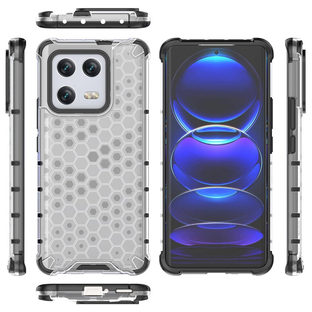 For Xiaomi 13 Pro 5G TPU + PC Protective Case Honeycomb Texture Scratch-proof Back Cover