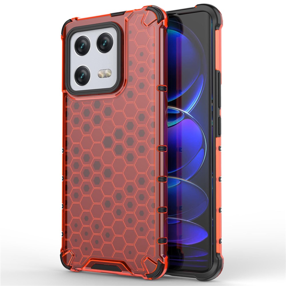 For Xiaomi 13 Pro 5G TPU + PC Protective Case Honeycomb Texture Scratch-proof Back Cover