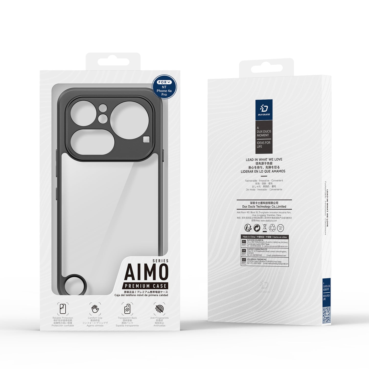 Dux Ducis For Nothing Phone (4a) Pro Aimo Series PC + TPU Clear Back Phone Cover (REACH Certification)