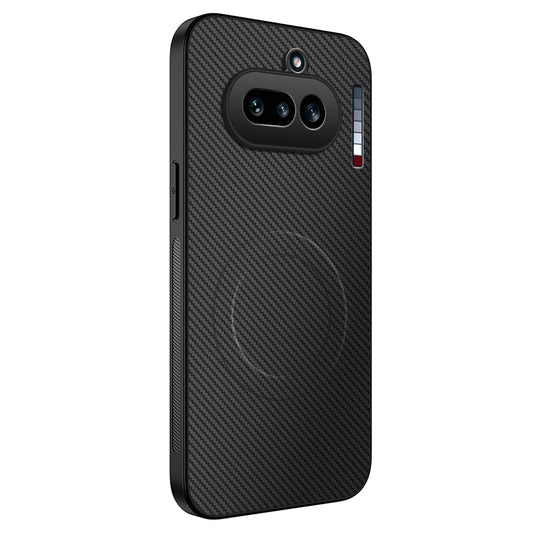 WANLONFENG For Nothing Phone (4a) TQ Series Magnetic Case Carbon Fiber Texture PC TPU Phone Cover