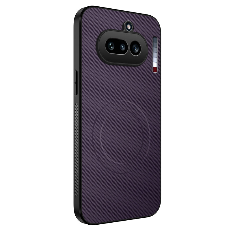 WANLONFENG For Nothing Phone (4a) TQ Series Magnetic Case Carbon Fiber Texture PC TPU Phone Cover