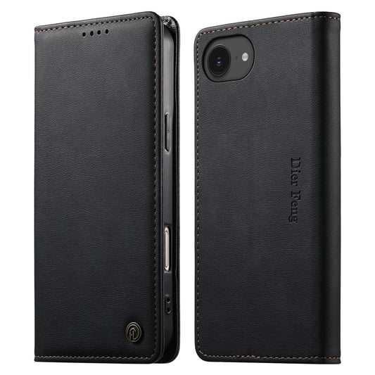 DIERFENG DF-019 Leather Wallet Case for iPhone 17e  /  16e Card Slots RFID Blocking Magnetic Flip Cover