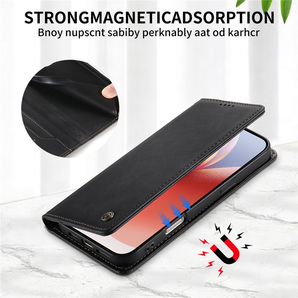 DIERFENG DF-019 Leather Wallet Case for iPhone 17e  /  16e Card Slots RFID Blocking Magnetic Flip Cover