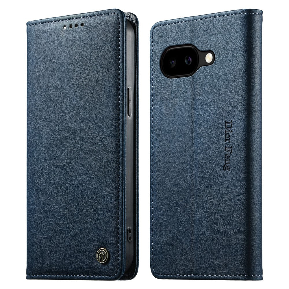 DIERFENG DF-019 for Google Pixel 10a Leather Wallet Case Magnetic Flip Cover with Card Slots RFID Blocking