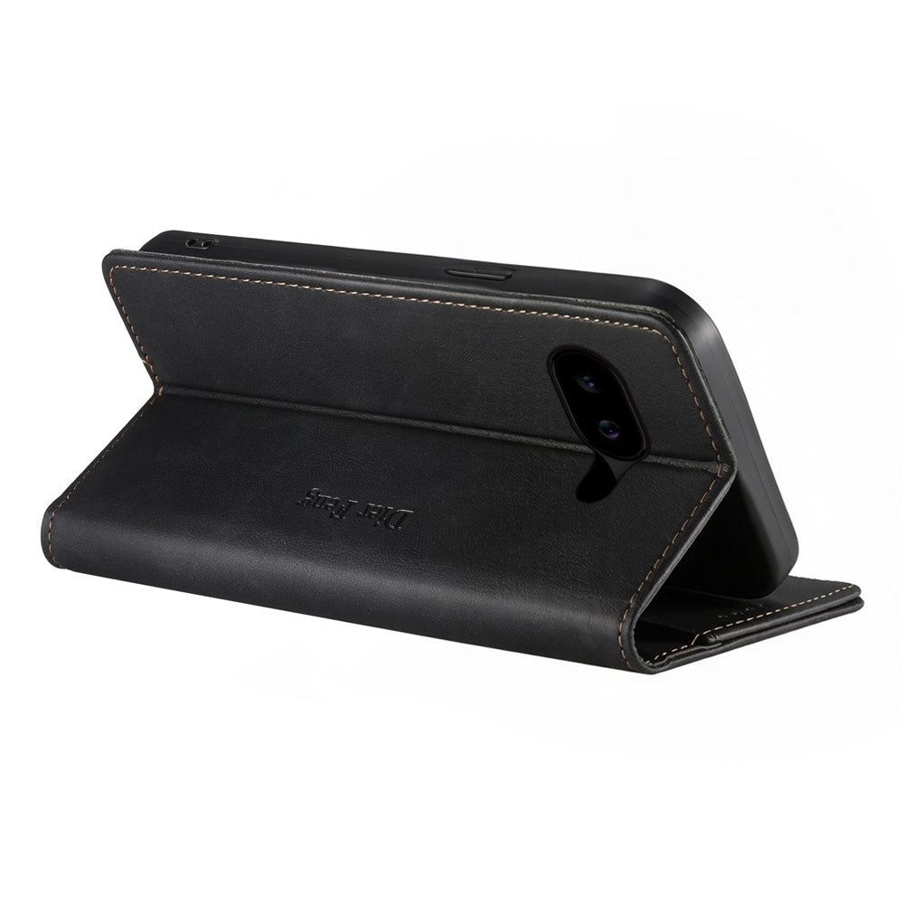 DIERFENG DF-019 for Google Pixel 10a Leather Wallet Case Magnetic Flip Cover with Card Slots RFID Blocking