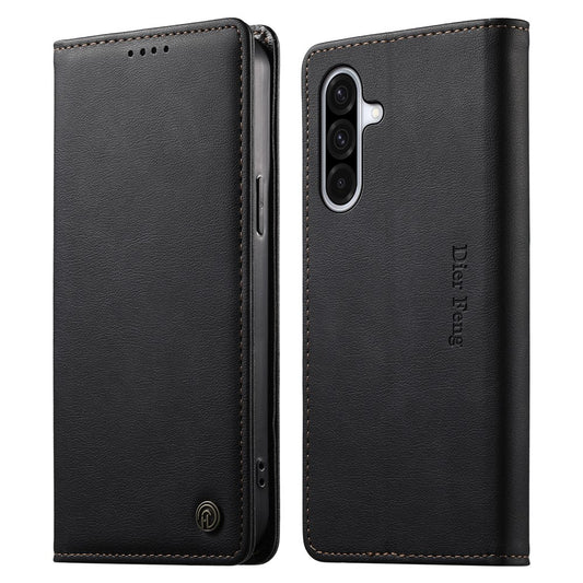 Galaxy A37 5G Handyhülle – DIERFENG DF-019 Leder-Geldbörse mit magnetischem Klappdeckel und Kartenfächern, RFID-blockierend
