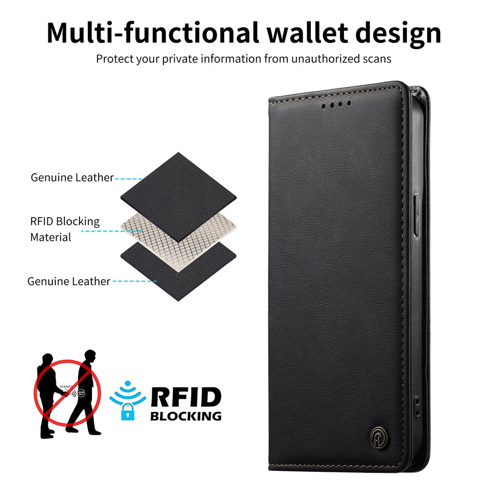 DIERFENG DF-019 for Samsung Galaxy A37 5G Leather Wallet Case Magnetic Flip Cover with Card Slots RFID Blocking