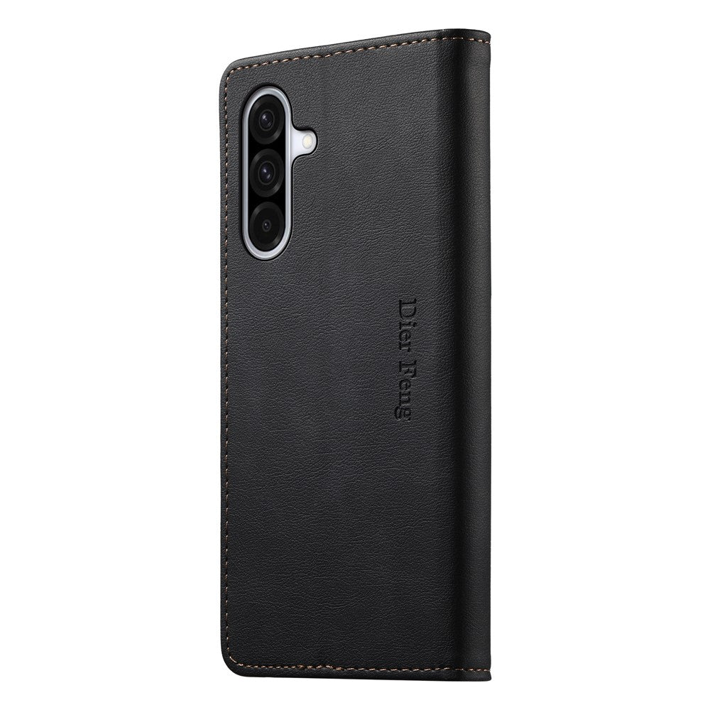 DIERFENG DF-019 for Samsung Galaxy A37 5G Leather Wallet Case Magnetic Flip Cover with Card Slots RFID Blocking