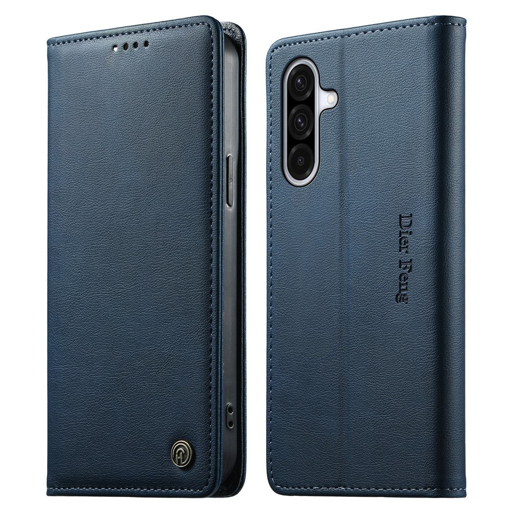 DIERFENG DF-019 for Samsung Galaxy A37 5G Leather Wallet Case Magnetic Flip Cover with Card Slots RFID Blocking