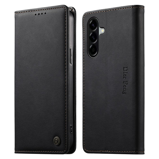 Galaxy A57 5G Handyhülle – DIERFENG DF-019 Leder-Geldbörse mit magnetischem Klappdeckel und Kartenfächern, RFID-blockierend