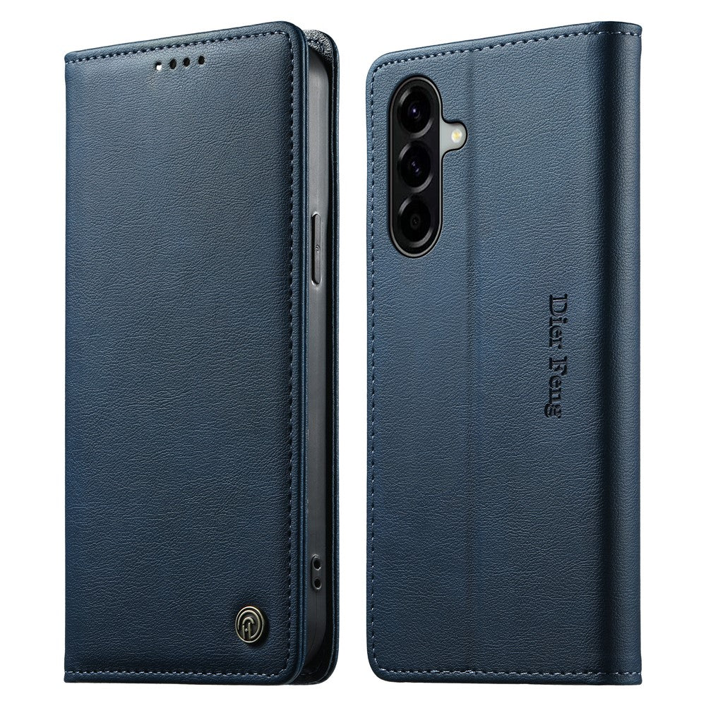 DIERFENG DF-019 for Samsung Galaxy A57 5G Leather Wallet Case Magnetic Flip Cover with Card Slots RFID Blocking