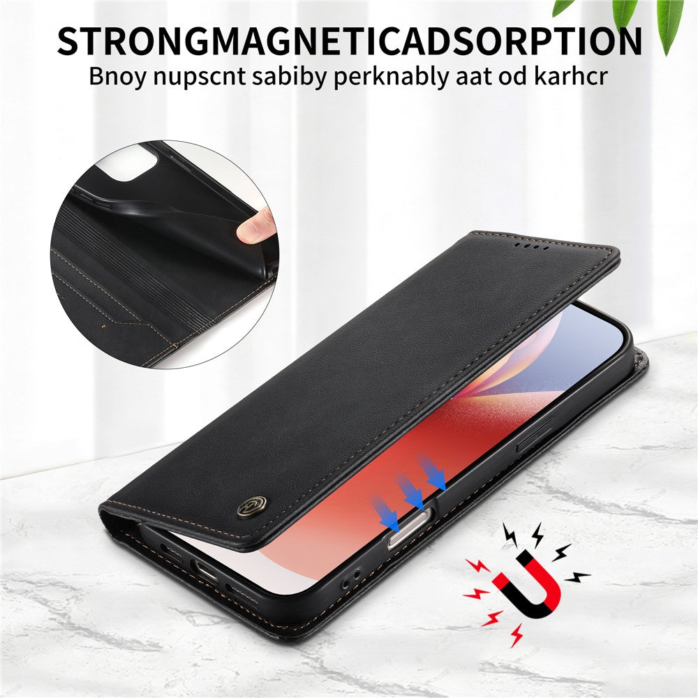 DIERFENG DF-019 for Samsung Galaxy S26 Leather Wallet Case Magnetic Flip Cover with Card Slots RFID Blocking