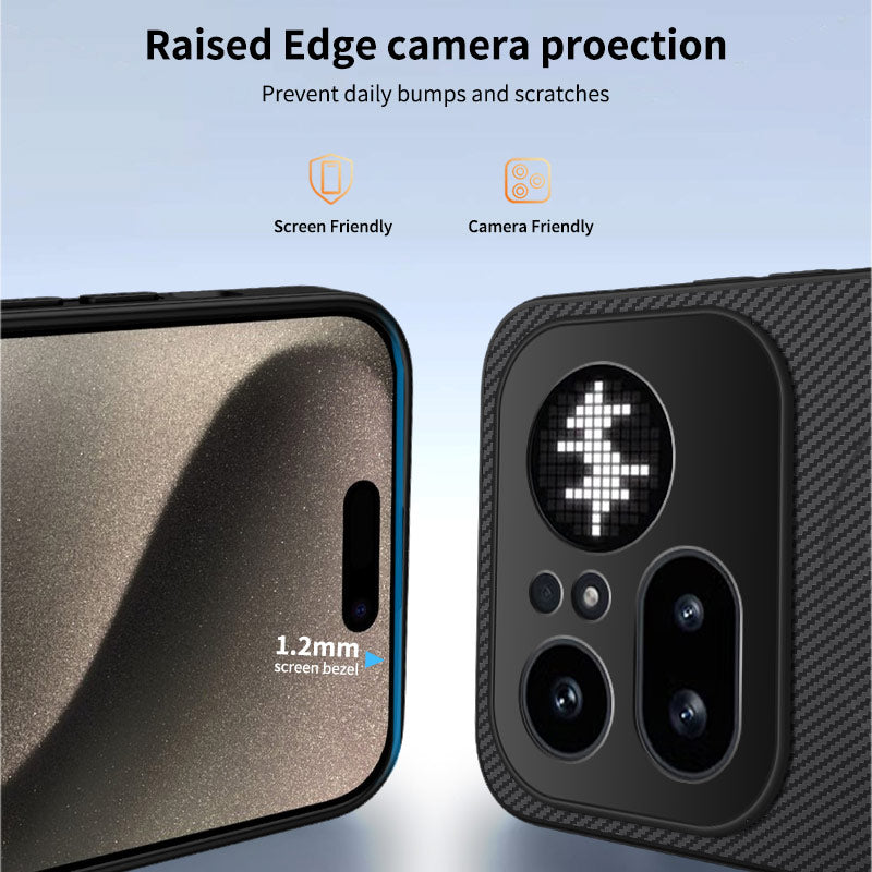WANLONFENG For Nothing Phone (4a) Pro TQ Series Magnetic Case Carbon Fiber Texture PC TPU Phone Cover