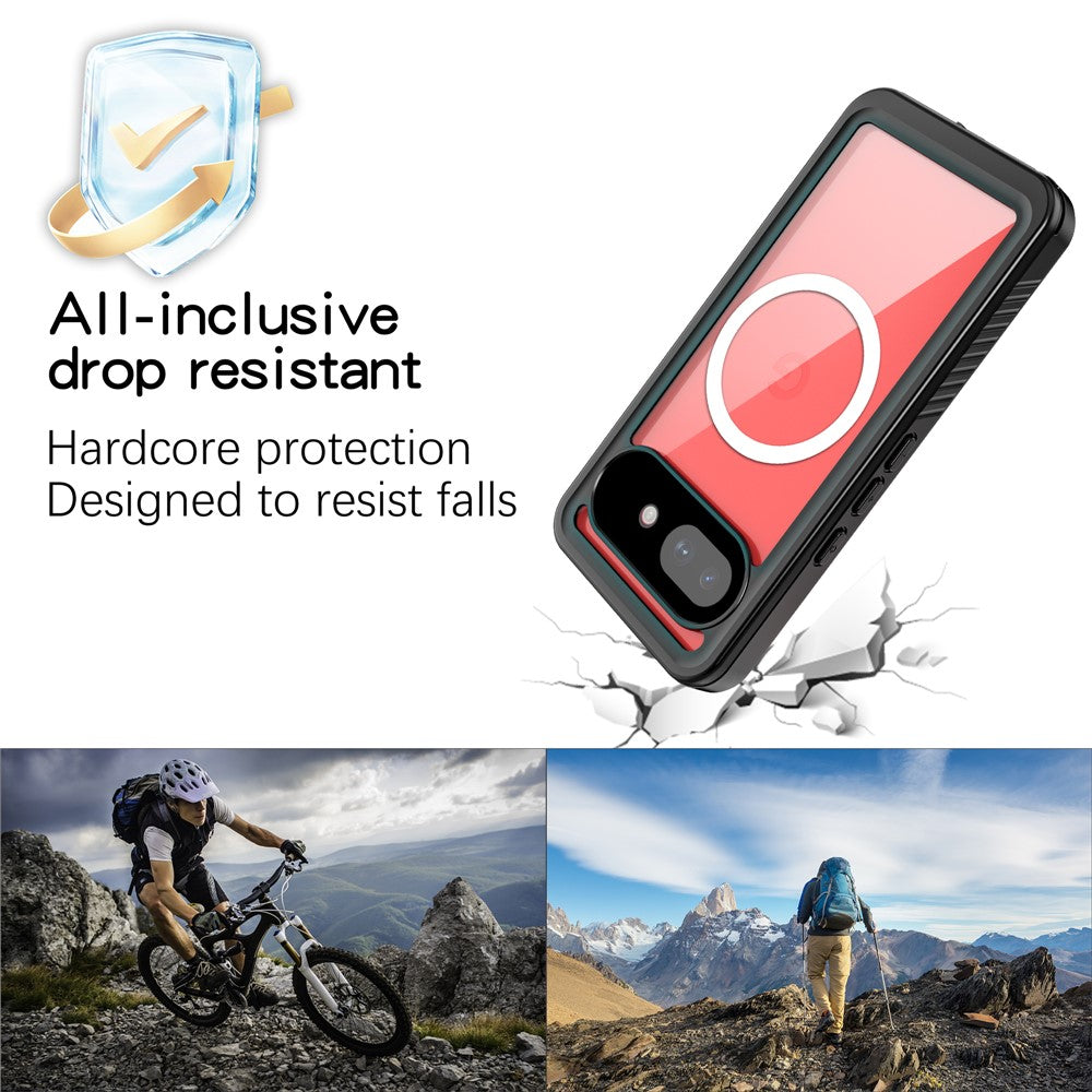 REDPEPPER FS Series For Google Pixel 10a IPX8 Waterproof Case PC TPU PET Clear Magnetic Phone Cover